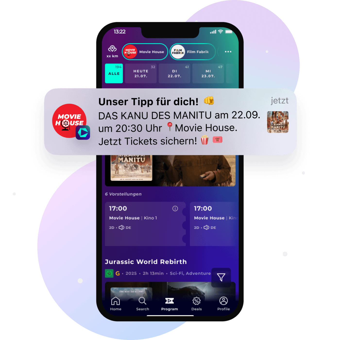 Cineamo Push-to-Ticket