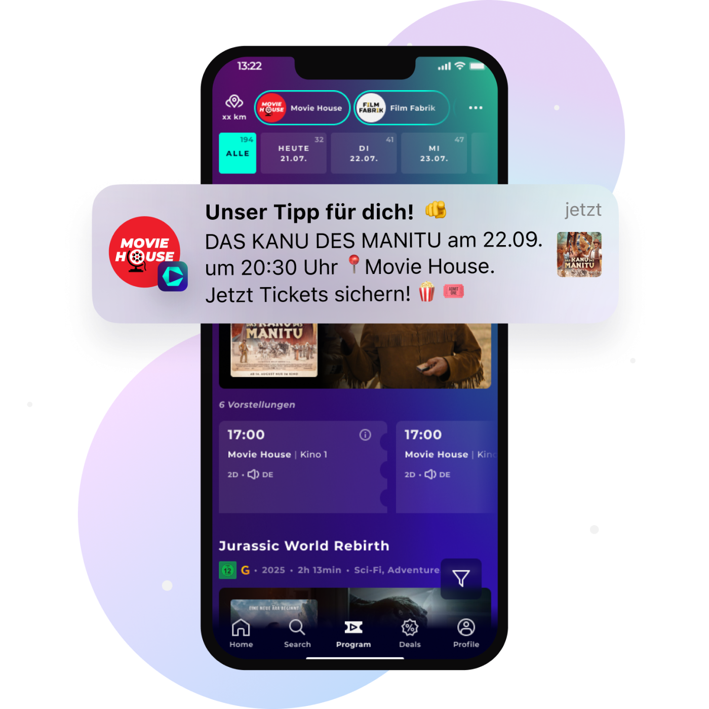 Cineamo Push-to-Ticket